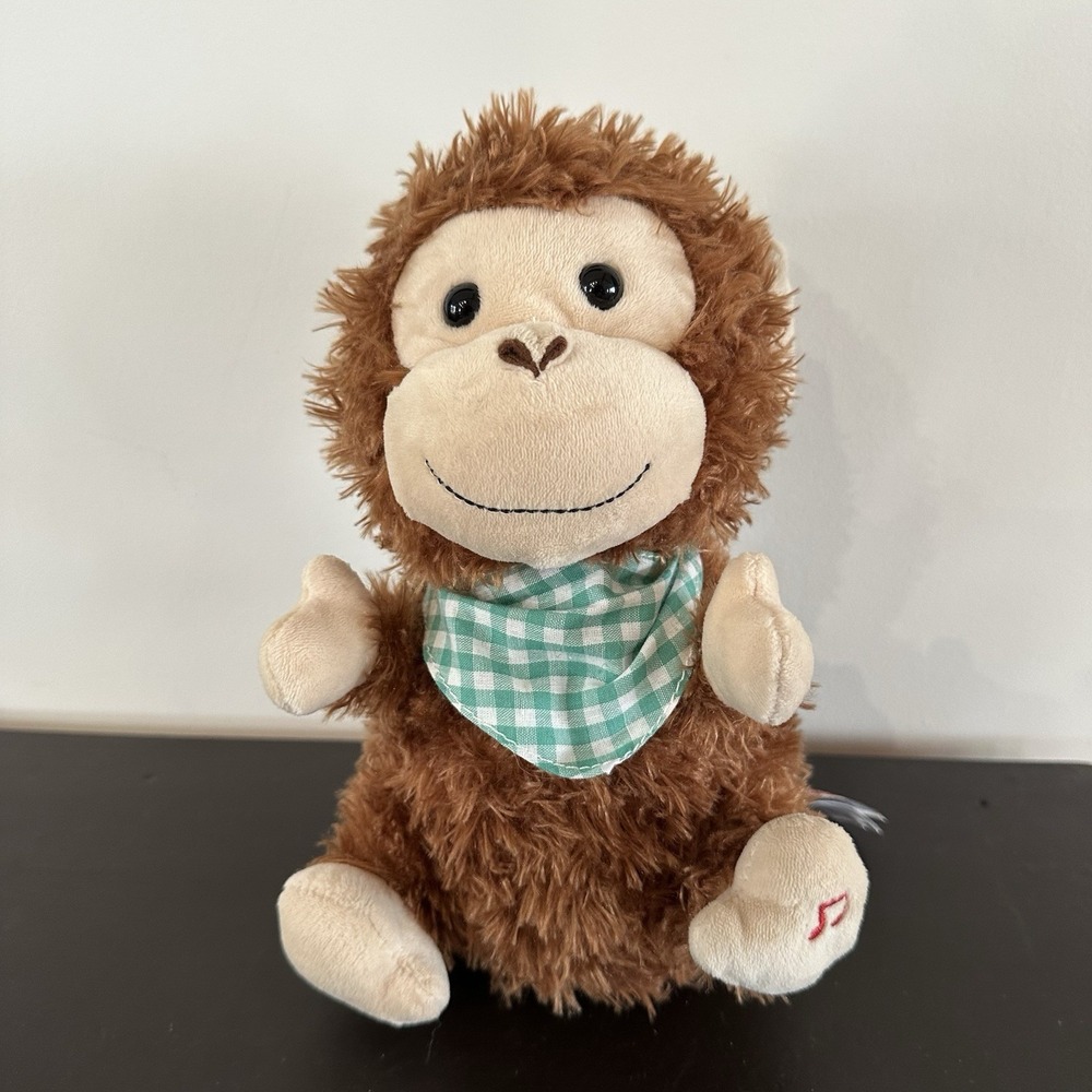 Cuddle Barn Milo 10" Monkey Animated Musical Plush Sings "5 Little Monkeys"